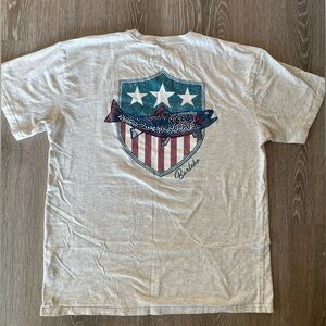 Burlebo Men's Patriotic Graphic Tee - Light Gray